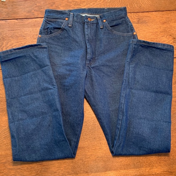 Wrangler cowboy cut jeans leather patch - Picture 5 of 10